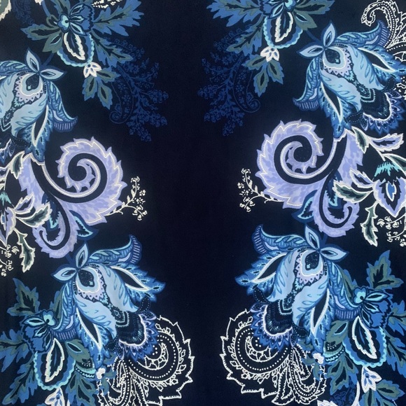 Navy Blue Bell Sleeve Dress - Picture 2 of 3